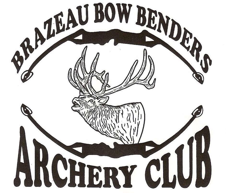 Brazeau Bowbenders Archery Club logo with club name and elk head surrounded by 2 bows.